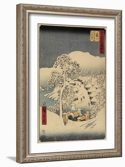 No.38 Yamanaka Village in Fujikawa, July 1855-Utagawa Hiroshige-Framed Giclee Print