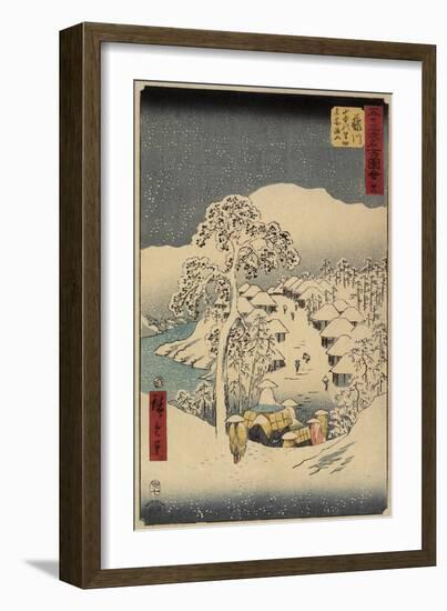 No.38 Yamanaka Village in Fujikawa, July 1855-Utagawa Hiroshige-Framed Giclee Print