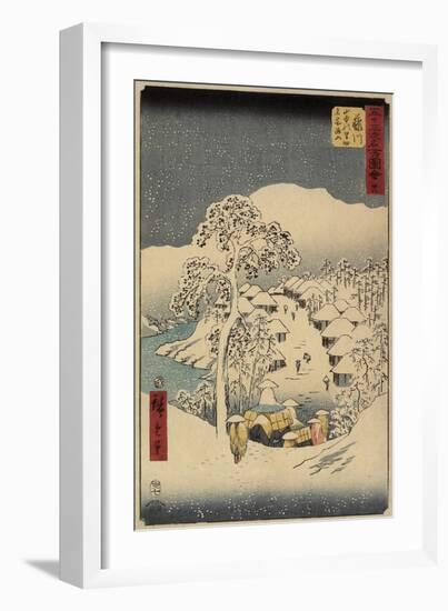 No.38 Yamanaka Village in Fujikawa, July 1855-Utagawa Hiroshige-Framed Giclee Print