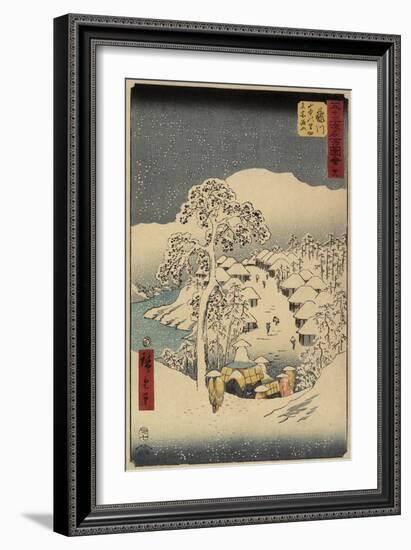 No.38 Yamanaka Village in Fujikawa, July 1855-Utagawa Hiroshige-Framed Giclee Print