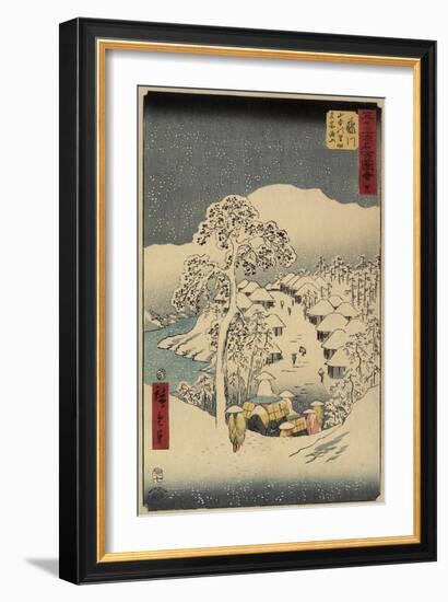 No.38 Yamanaka Village in Fujikawa, July 1855-Utagawa Hiroshige-Framed Giclee Print