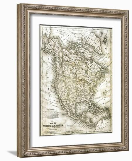 No. 4 North America Map-Kimberly Allen-Framed Art Print