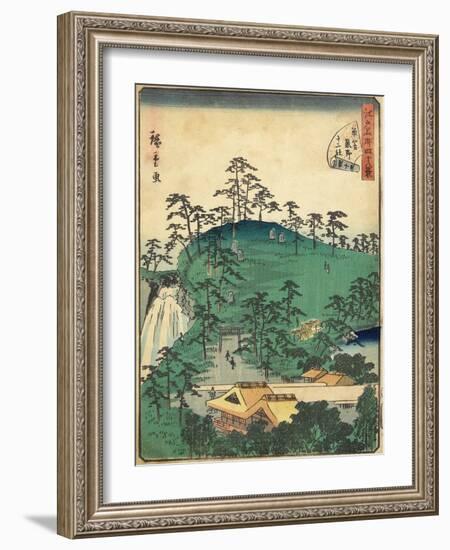 No.44 Twelve Shirines of Kumano at Tsunohazu, January 1861-null-Framed Giclee Print