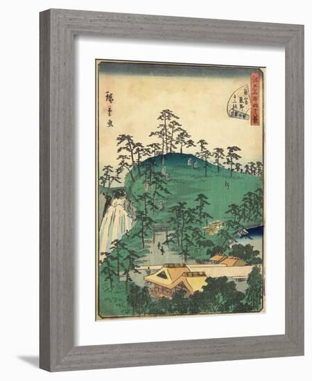 No.44 Twelve Shirines of Kumano at Tsunohazu, January 1861-null-Framed Giclee Print