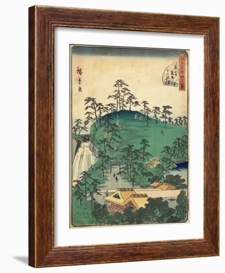 No.44 Twelve Shirines of Kumano at Tsunohazu, January 1861-null-Framed Giclee Print