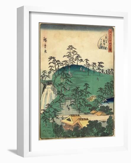 No.44 Twelve Shirines of Kumano at Tsunohazu, January 1861-null-Framed Giclee Print