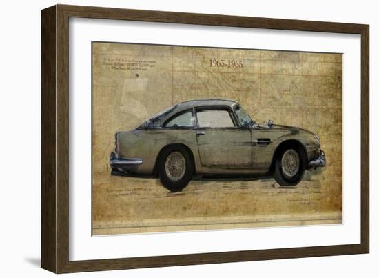 No. 5 Aston Martin DB5-Sidney Paul & Co.-Framed Giclee Print