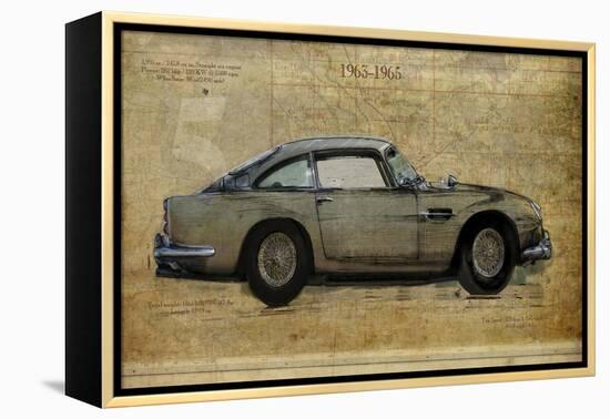 No. 5 Aston Martin DB5-Sidney Paul & Co.-Framed Premier Image Canvas