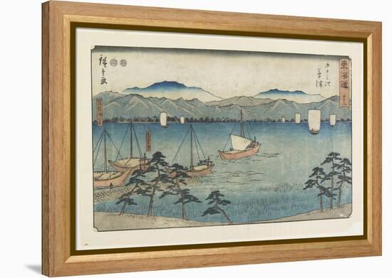 No.53 Kusatsu, 1847-1852-Utagawa Hiroshige-Framed Premier Image Canvas