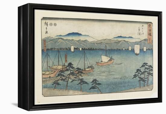 No.53 Kusatsu, 1847-1852-Utagawa Hiroshige-Framed Premier Image Canvas