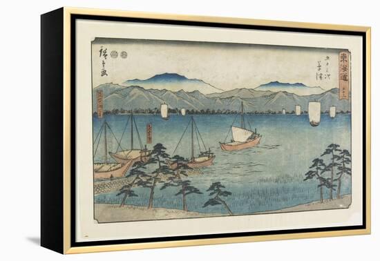 No.53 Kusatsu, 1847-1852-Utagawa Hiroshige-Framed Premier Image Canvas