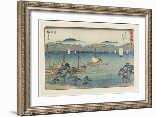 No.53 Kusatsu, 1847-1852-Utagawa Hiroshige-Framed Giclee Print