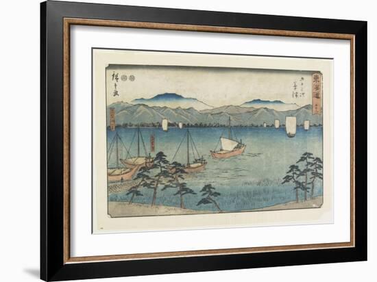 No.53 Kusatsu, 1847-1852-Utagawa Hiroshige-Framed Giclee Print