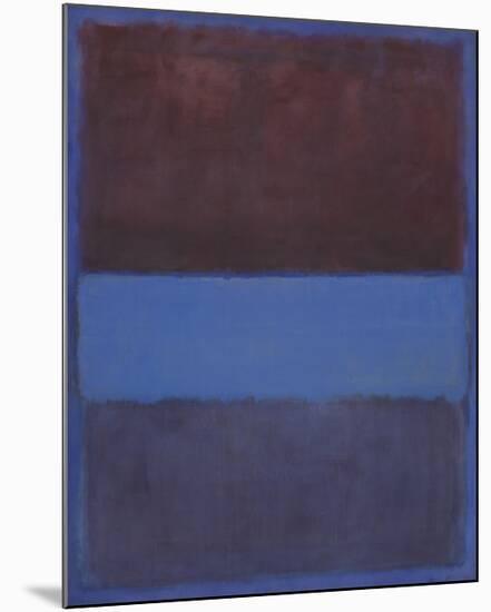 No. 61 (Rust and Blue) [Brown Blue, Brown on Blue], 1953-Mark Rothko-Mounted Art Print