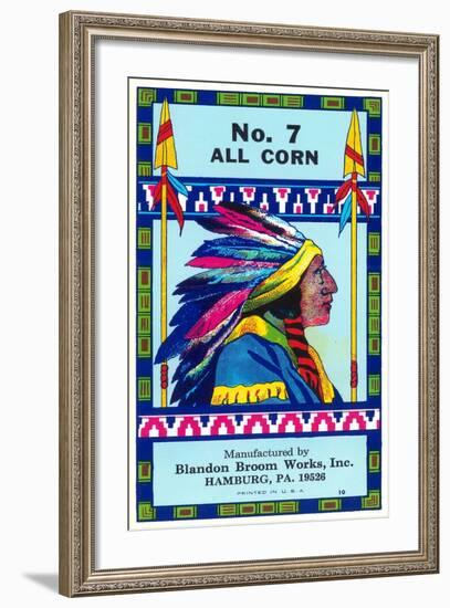 No. 7 All Corn Broom-null-Framed Art Print