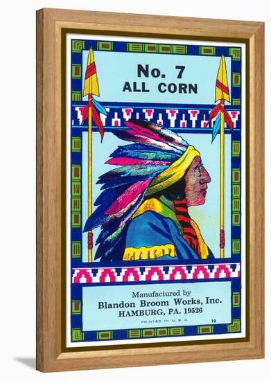 No. 7 All Corn Broom-null-Framed Stretched Canvas