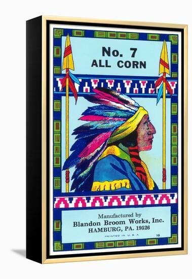 No. 7 All Corn Broom-null-Framed Stretched Canvas