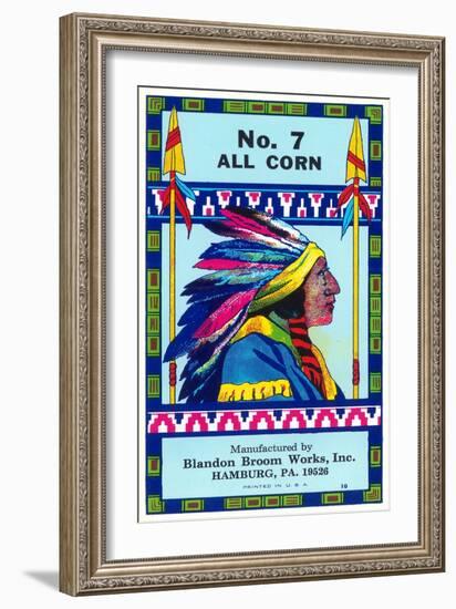 No. 7 All Corn Broom-null-Framed Art Print