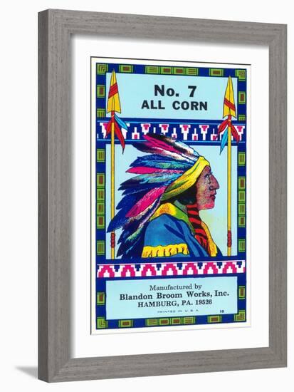 No. 7 All Corn Broom-null-Framed Art Print