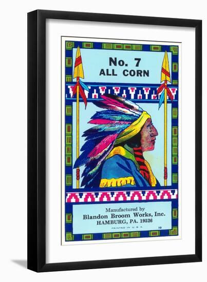 No. 7 All Corn Broom-null-Framed Art Print