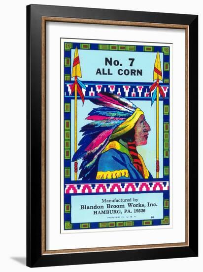 No. 7 All Corn Broom-null-Framed Art Print