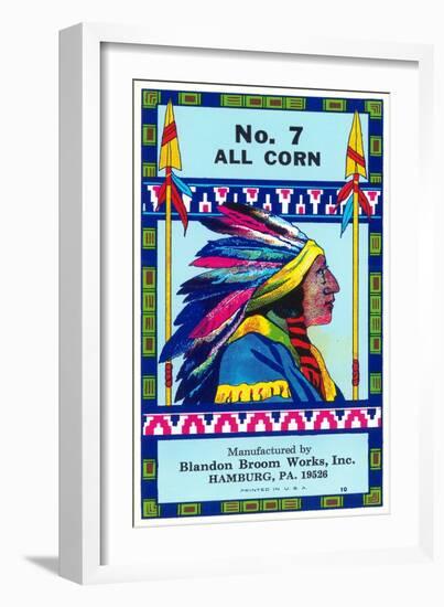 No. 7 All Corn Broom-null-Framed Art Print