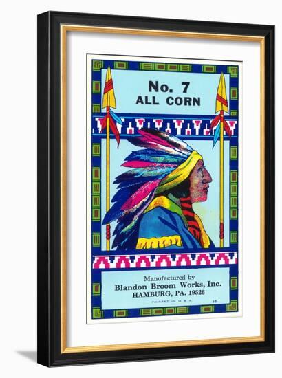 No. 7 All Corn Broom-null-Framed Art Print