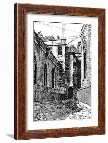 'No. 8, Clifford's Inn, and Hall on Left', 1903-Unknown-Framed Giclee Print