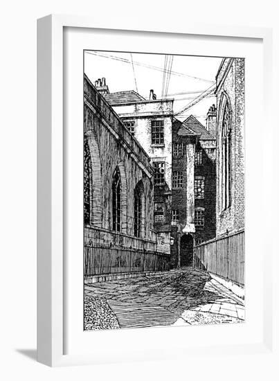 'No. 8, Clifford's Inn, and Hall on Left', 1903-Unknown-Framed Giclee Print