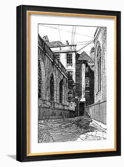 'No. 8, Clifford's Inn, and Hall on Left', 1903-Unknown-Framed Giclee Print