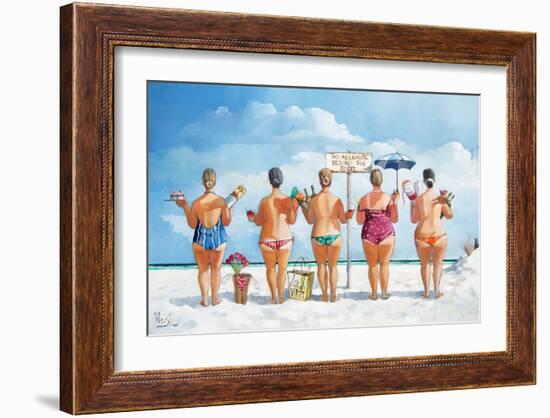 No Alcohol Beyond This Point II-Roland West-Framed Art Print