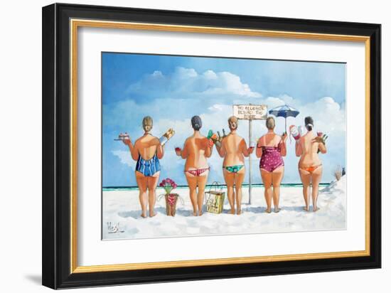 No Alcohol Beyond This Point II-Roland West-Framed Art Print