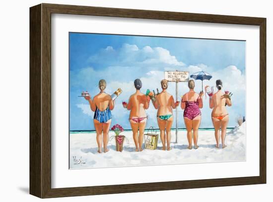 No Alcohol Beyond This Point II-Roland West-Framed Art Print