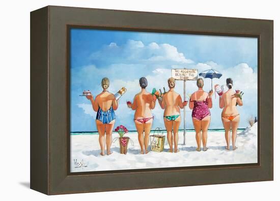 No Alcohol Beyond This Point II-Roland West-Framed Stretched Canvas