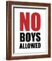 No Boys Allowed - White-Color Me Happy-Framed Art Print