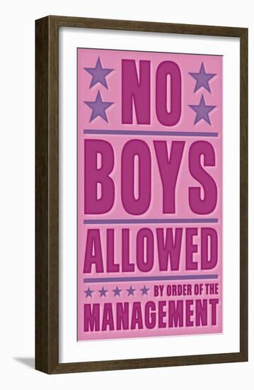 No Boys Allowed-John Golden-Framed Art Print