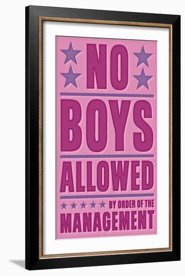 No Boys Allowed-John Golden-Framed Art Print