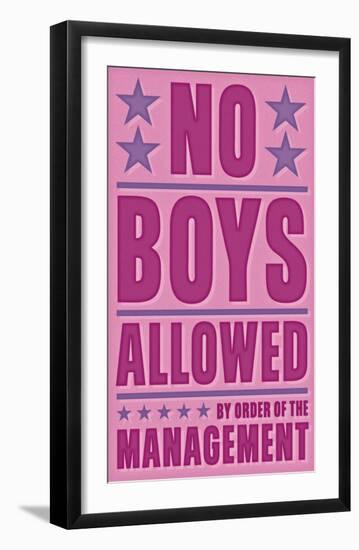 No Boys Allowed-John Golden-Framed Art Print