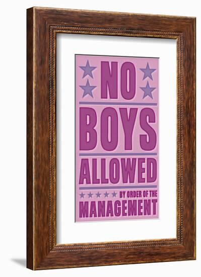 No Boys Allowed-John Golden-Framed Giclee Print