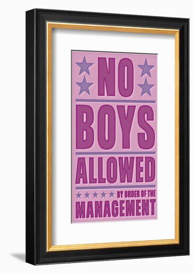 No Boys Allowed-John Golden-Framed Giclee Print