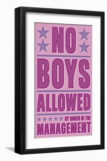 No Boys Allowed-John Golden-Framed Giclee Print