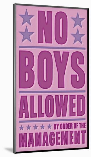 No Boys Allowed-John Golden-Mounted Giclee Print