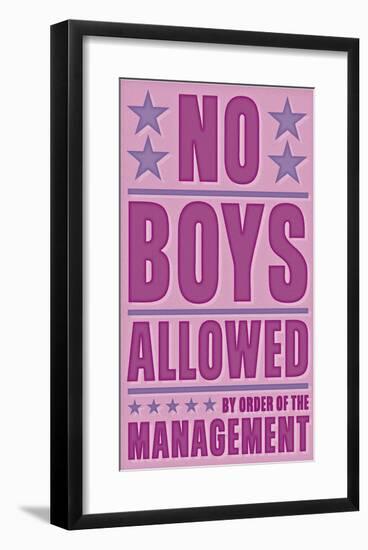 No Boys Allowed-John Golden-Framed Giclee Print