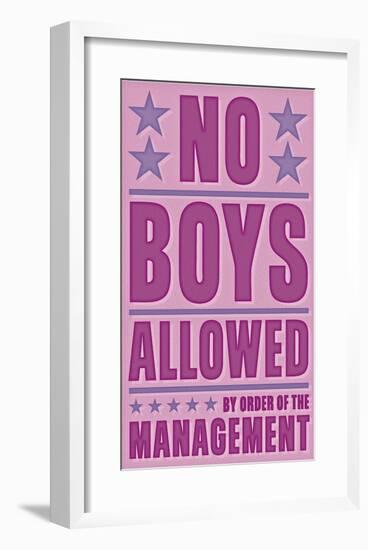 No Boys Allowed-John Golden-Framed Giclee Print