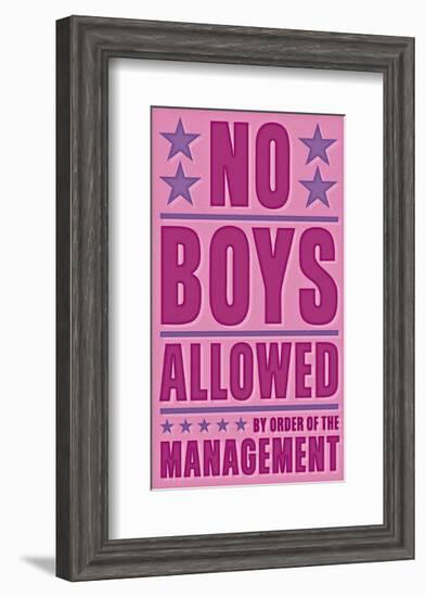 No Boys Allowed-John Golden-Framed Art Print