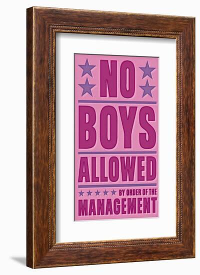 No Boys Allowed-John Golden-Framed Art Print