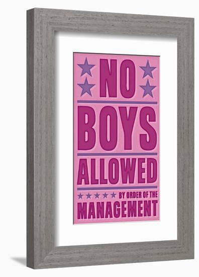 No Boys Allowed-John Golden-Framed Art Print