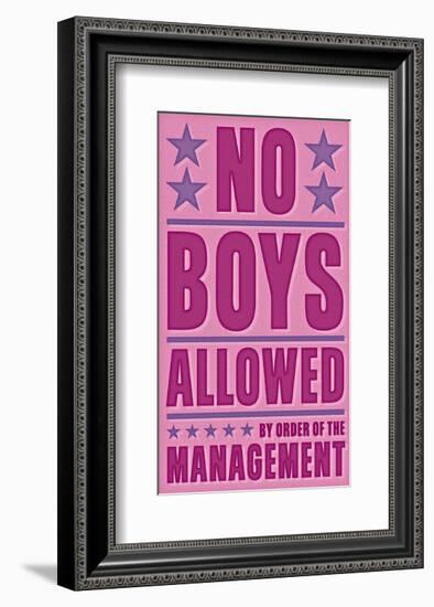 No Boys Allowed-John Golden-Framed Art Print