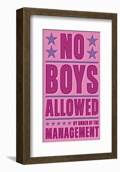 No Boys Allowed-John Golden-Framed Art Print