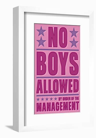 No Boys Allowed-John Golden-Framed Art Print